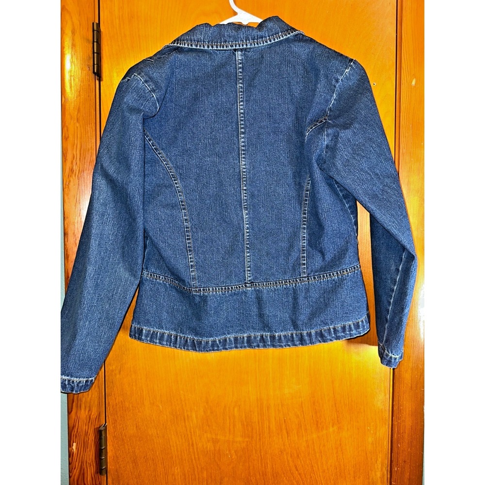 Bill Blass Vintage Women's Denim Buttons Blue‎ Jean Jacket Size Petite M - Picture 5 of 5